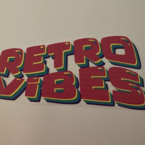 Strijkapplicatie Retro vibes fuchsia