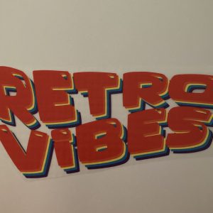 Strijkapplicatie Retro vibes rood