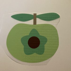 Strijkapplicatie Appel groen
