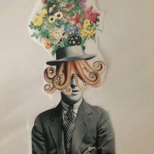 Strijkapplicatie Collage Octo-man