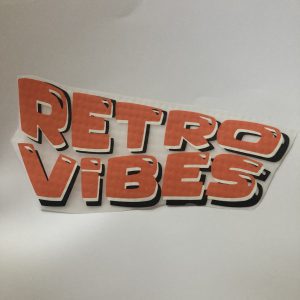 Strijkapplicatie Retro vibes oranje
