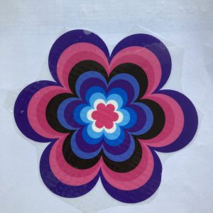 Strijkapplicatie Bloem paars