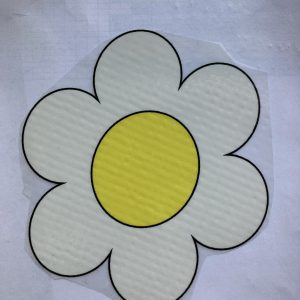 Strijkapplicatie Bloem wit