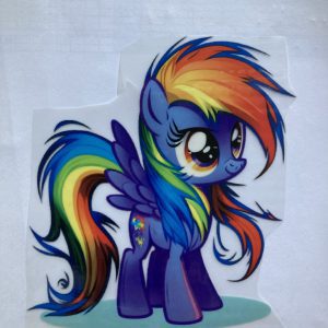 Strijkapplicatie Pony paars