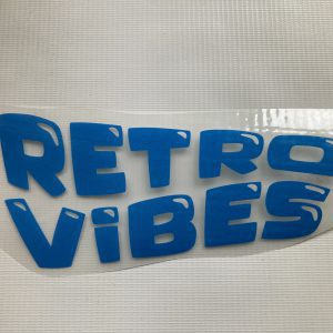 Strijkapplicatie Retro vibes blauw