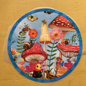 Strijkapplicatie Paddestoelen rond