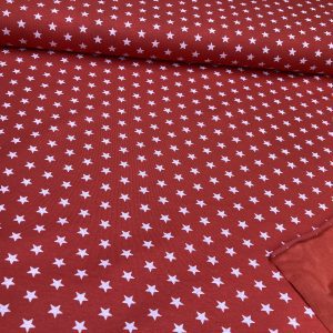 Ster rood wit - katoen tricot
