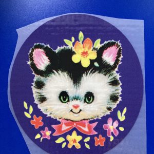 Strijkapplicatie Paars met poes