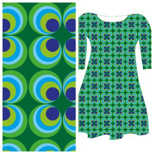 Bobbeez Cirkels groen - katoen tricot