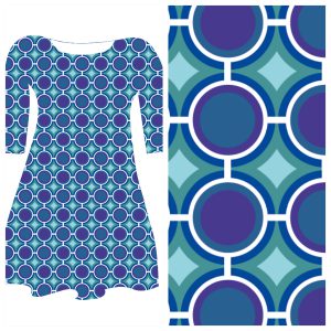 Bobbeez Cirkel streep - katoen tricot