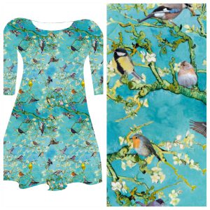 Pre-order Bobbeez Amandelbloesem vogels- katoen tricot