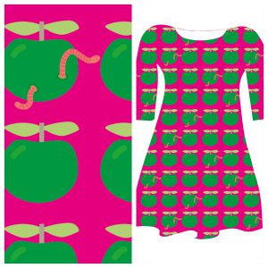 Bobbeez Appels pink - katoen tricot