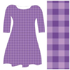 Bobbeez gingham ruit paars - katoen tricot
