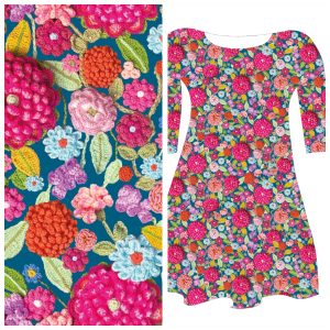 Pre-order: Bobbeez/Adinda’s World Boeket petrol - katoen tricot
